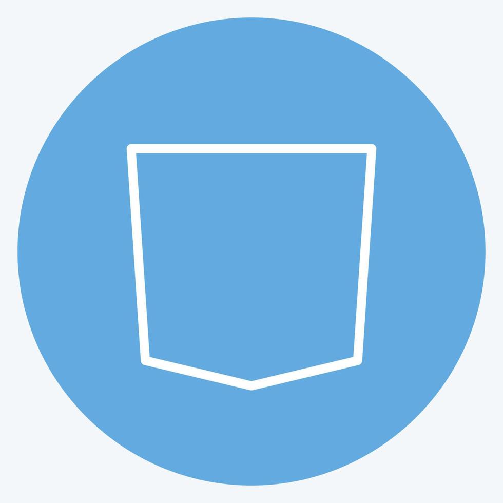 Pocket Square Icon in trendy blue eyes style isolated on soft blue background vector