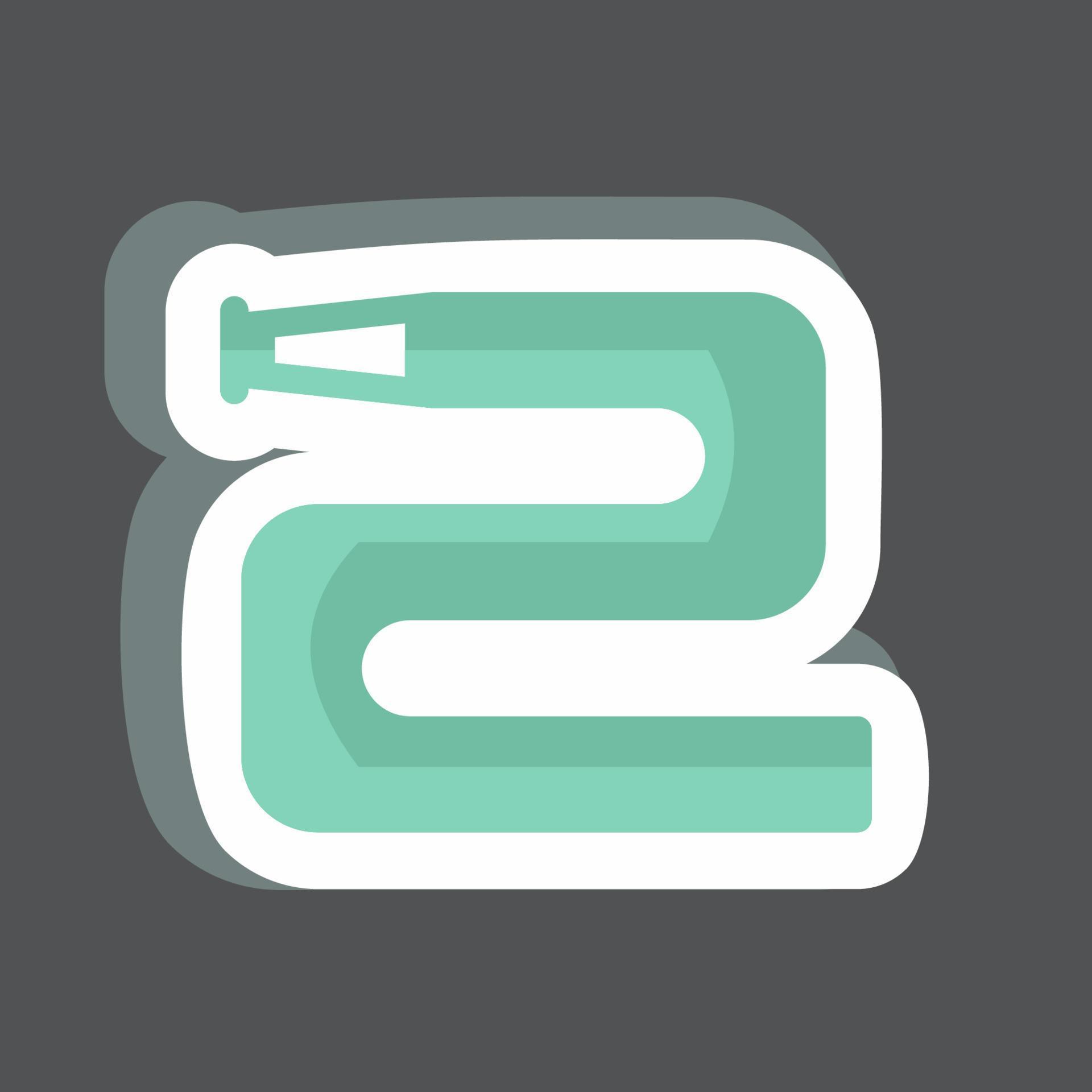 Water Pipe Sticker in trendy isolated on black background 5015411