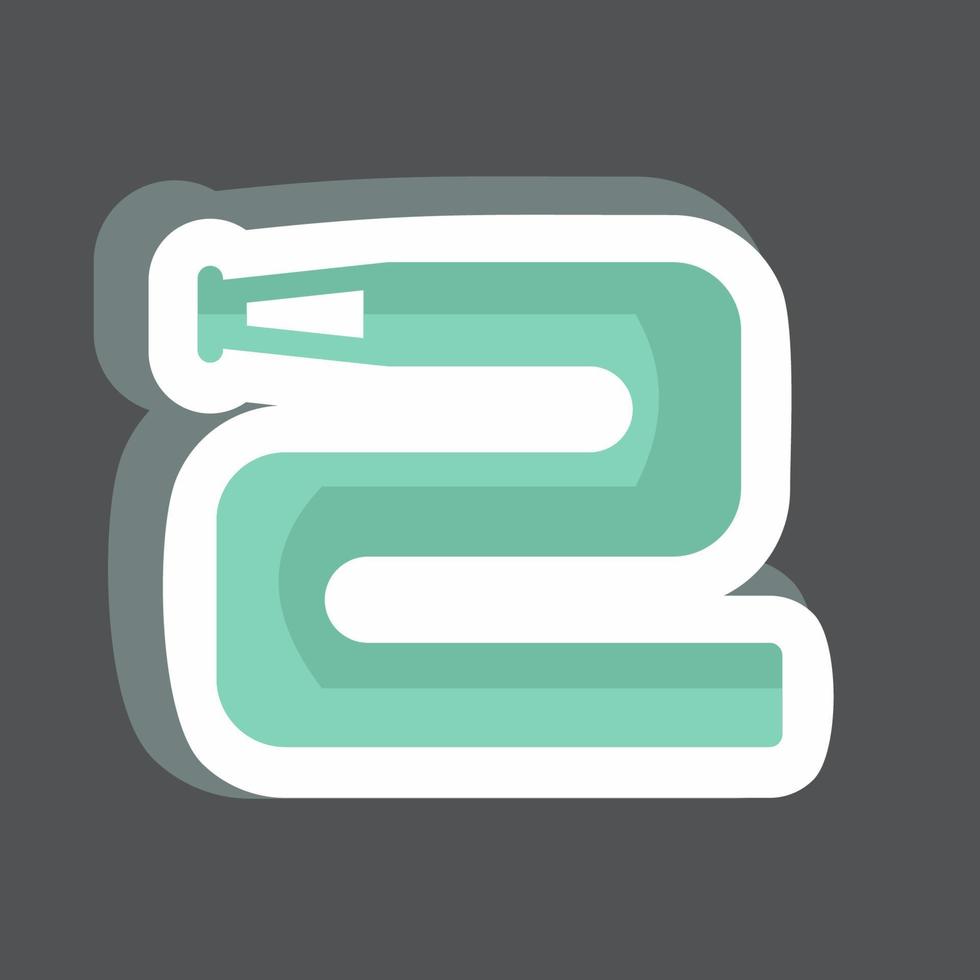Water Pipe Sticker in trendy isolated on black background vector