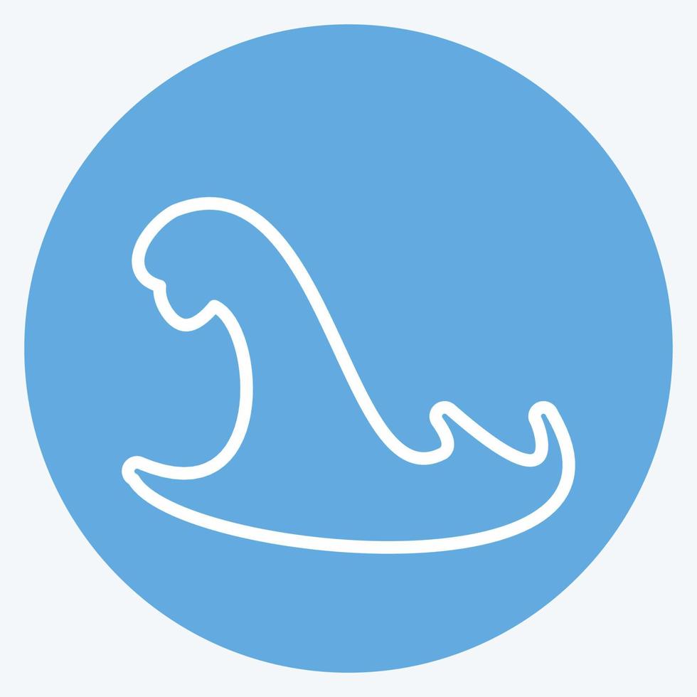 Storm Surge Icon in trendy blue eyes style isolated on soft blue background vector