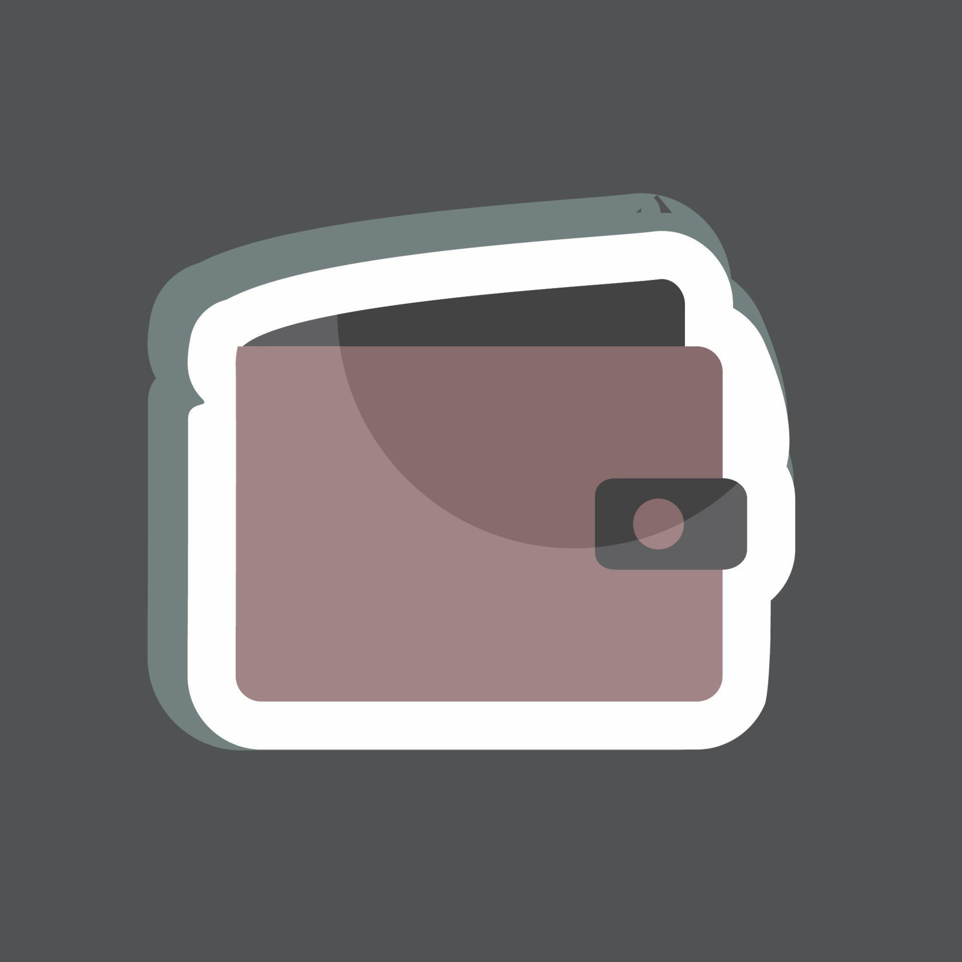 Wallet Sticker in trendy isolated on black background 5015425 Vector