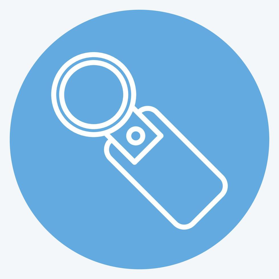 Key Chain Icon in trendy blue eyes style isolated on soft blue background vector