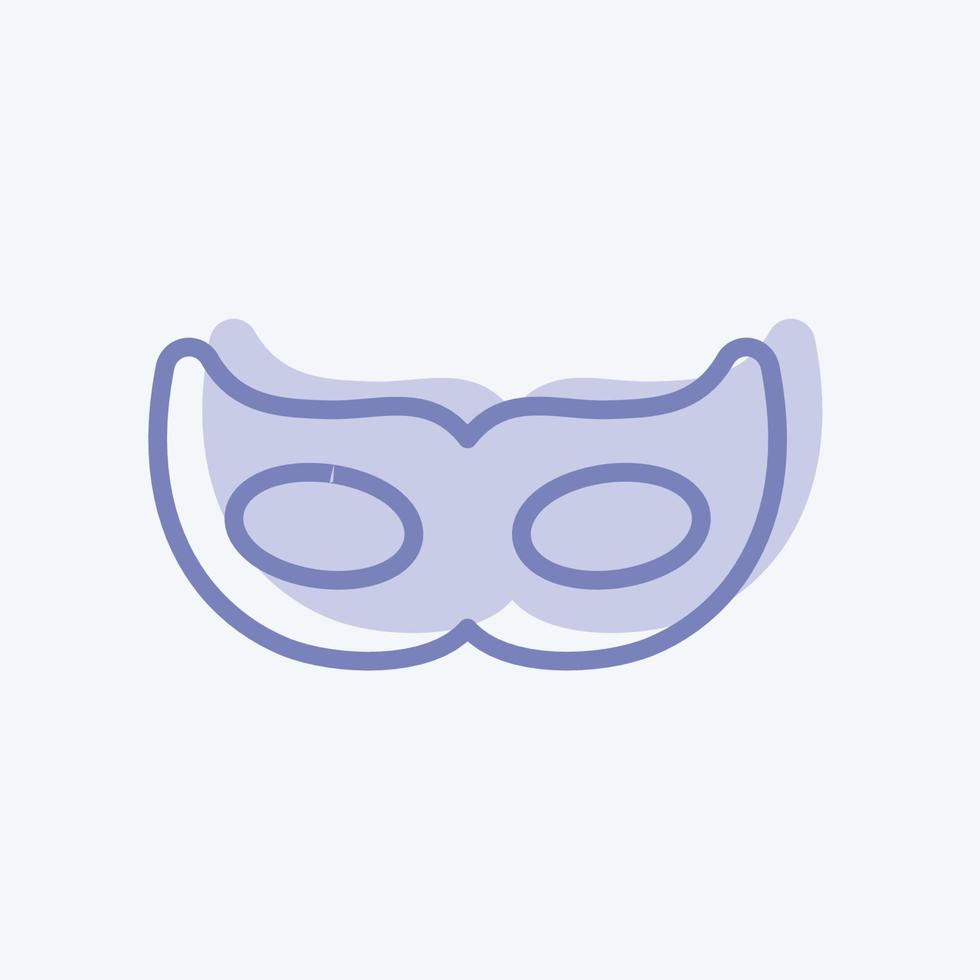 Eyes Mask Icon in trendy two tone style isolated on soft blue background vector