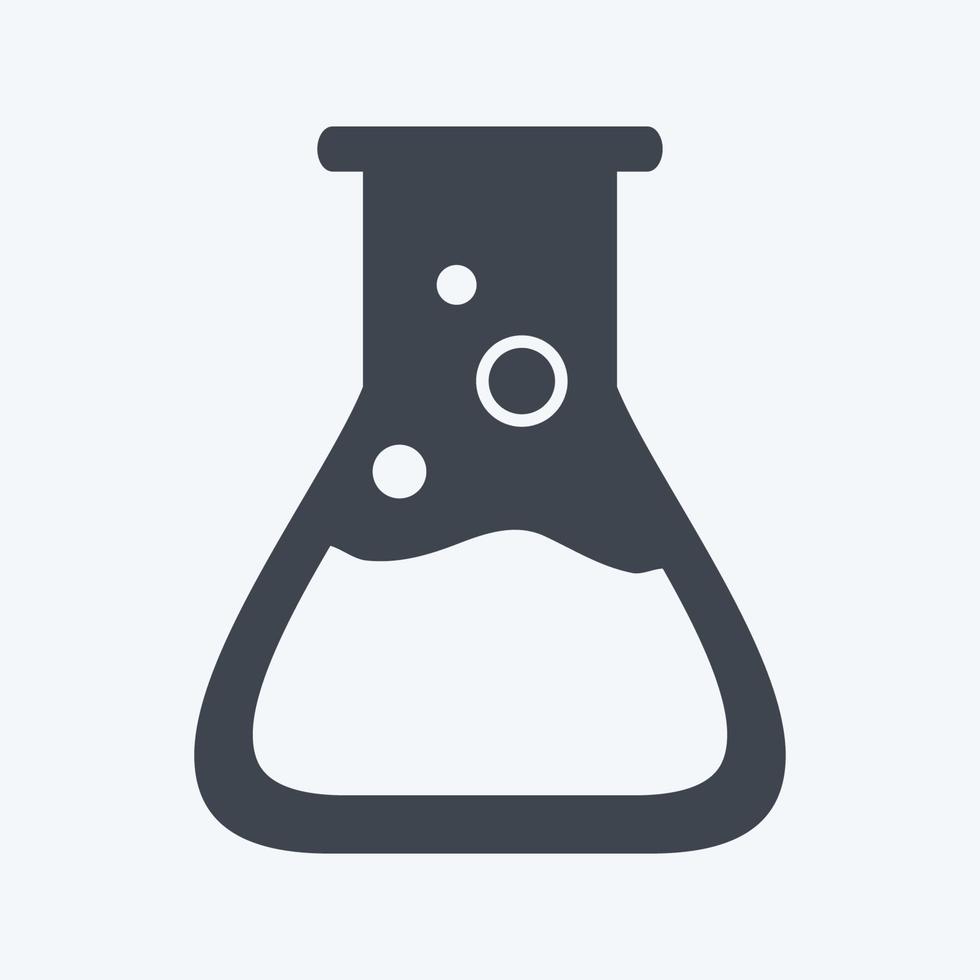Flask Icon in trendy glyph style isolated on soft blue background vector