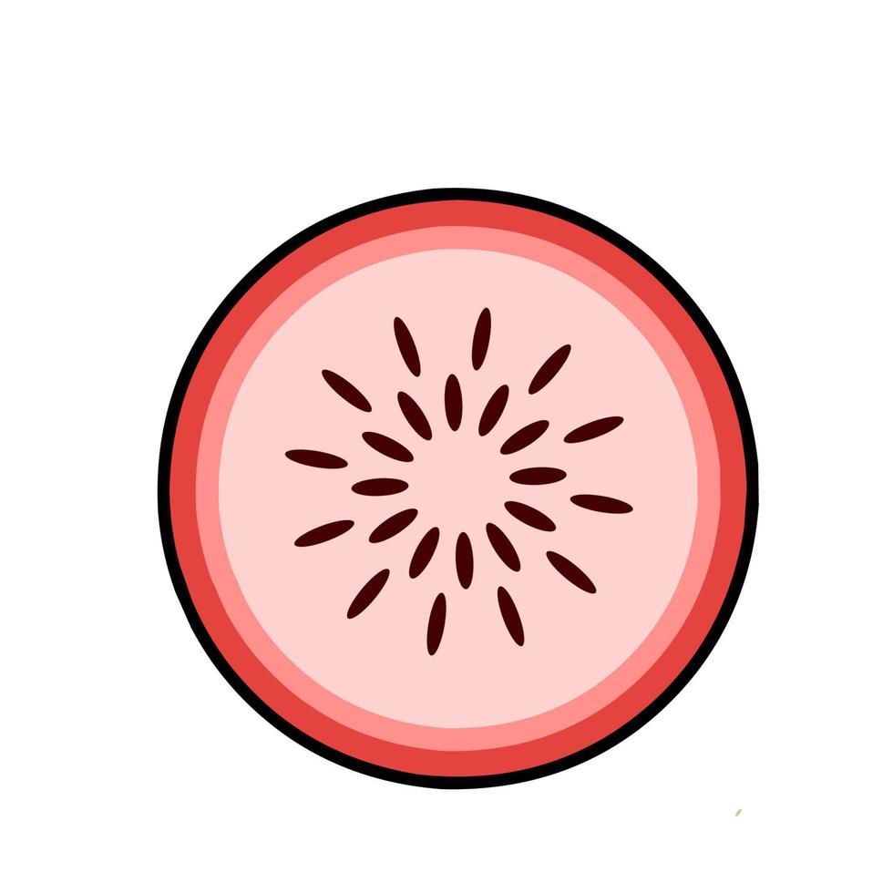 Fruit vegetable in flat hand drawn style design vector