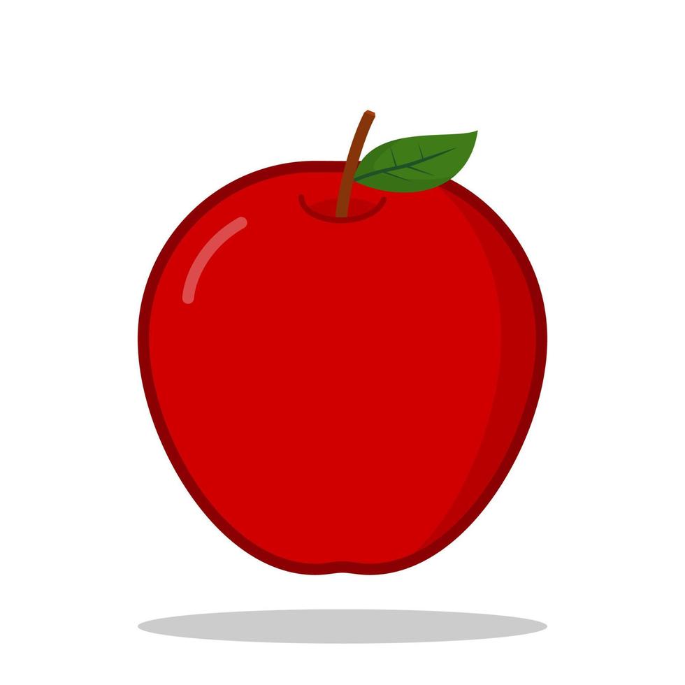 vector de manzana aislado en un fondo blanco