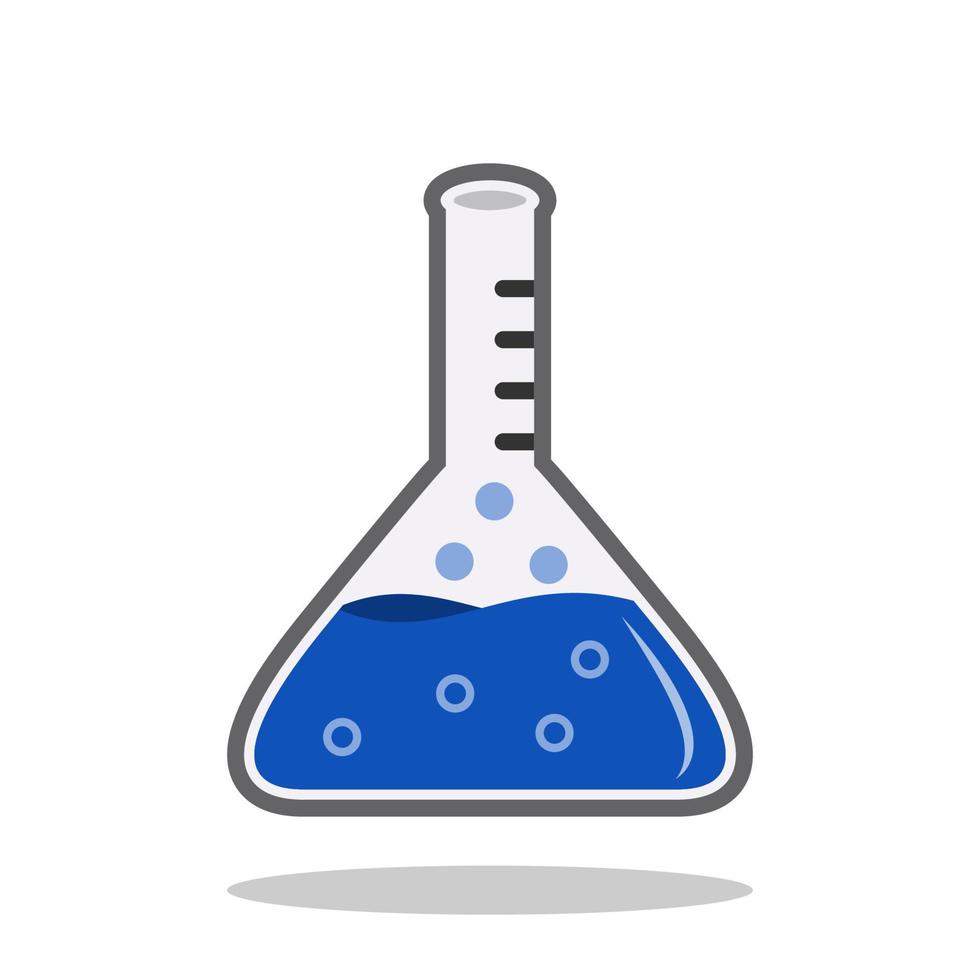 vector de tubo de laboratorio aislado en un fondo blanco