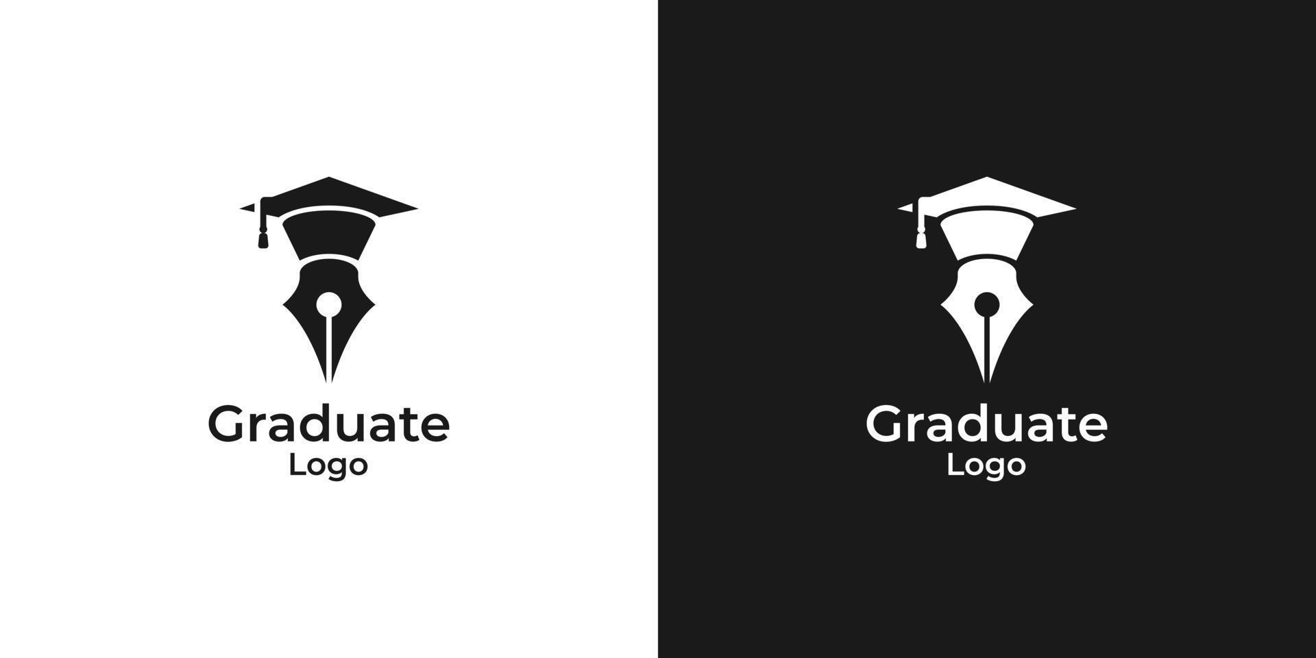 Plantilla de diseño de logotipo de universidad, academia, escuela, curso y graduación. vector