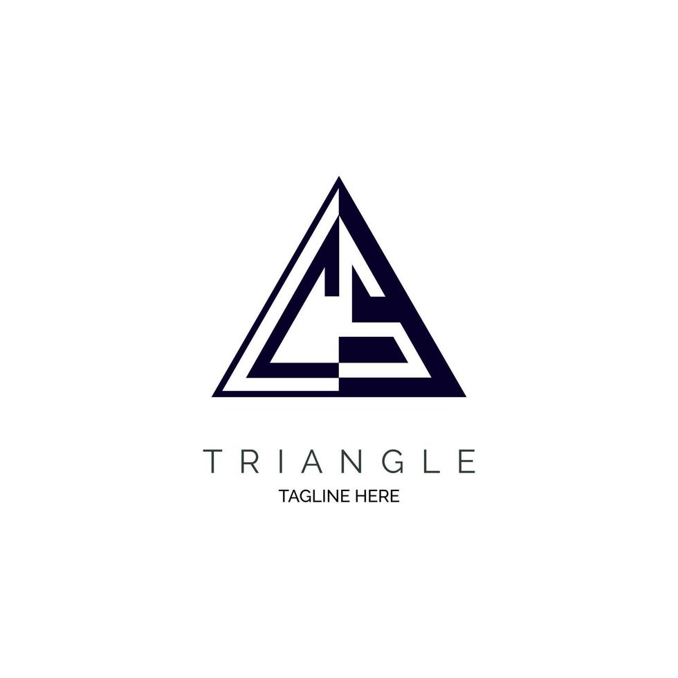 triangle abstract logo design template for brand or company and other vector