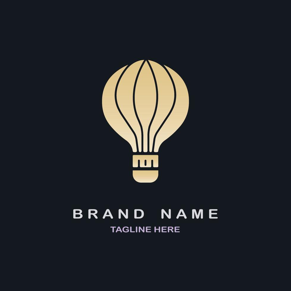 Hot Air Balloon logo icon design template for brand or company and other vector