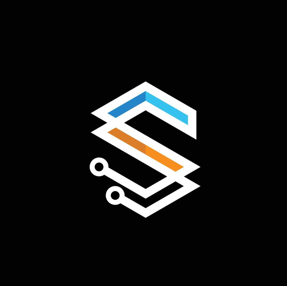 alphabet letter ss logo vector illustration