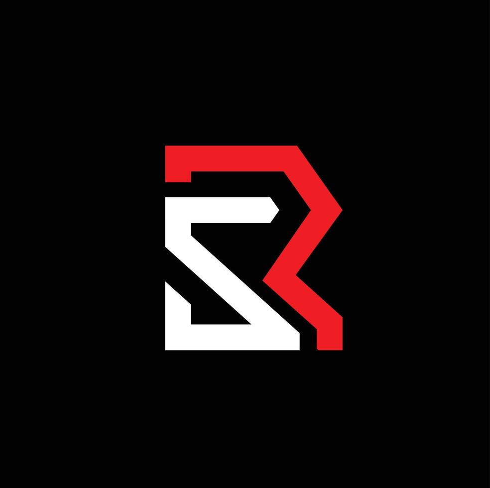 Ilustración de vector de logotipo de letra del alfabeto zr