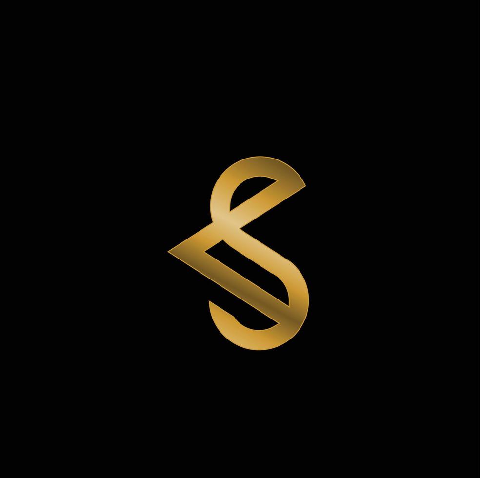 Ilustración de vector de logotipo de letra ks alfabeto