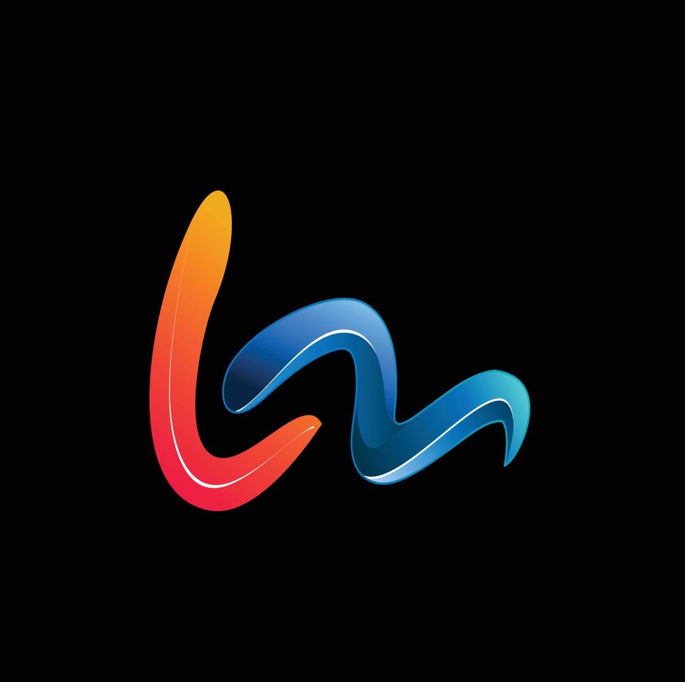 alphabet letter lm logo vector illustration