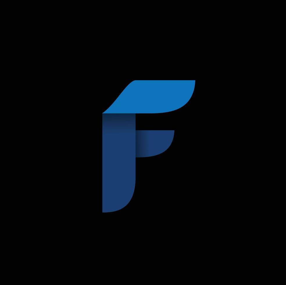 Ilustración de vector de logotipo de letra f del alfabeto