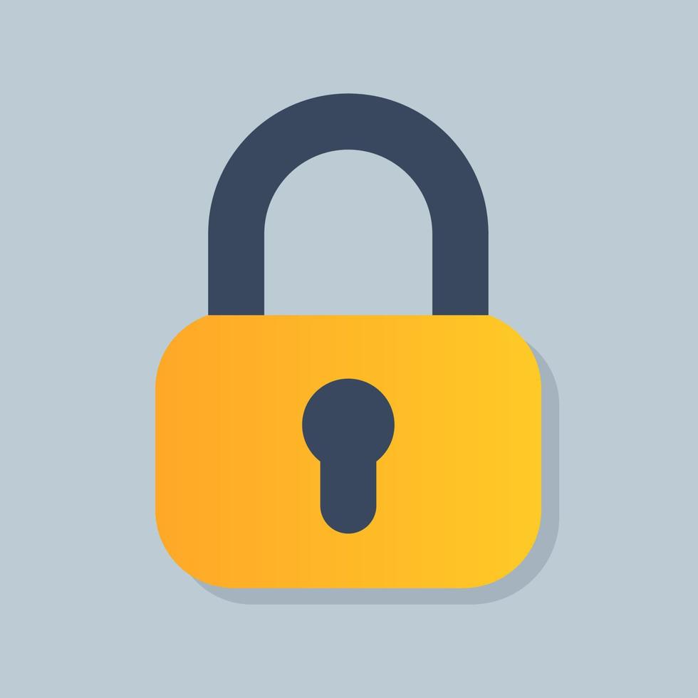 Lock flat icon - vector illustration . security, lock, private, password, privacy, secure, locked, safe, padlock, protection, flat icons .