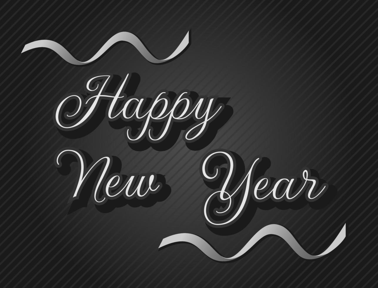 Happy New Years on black background vector