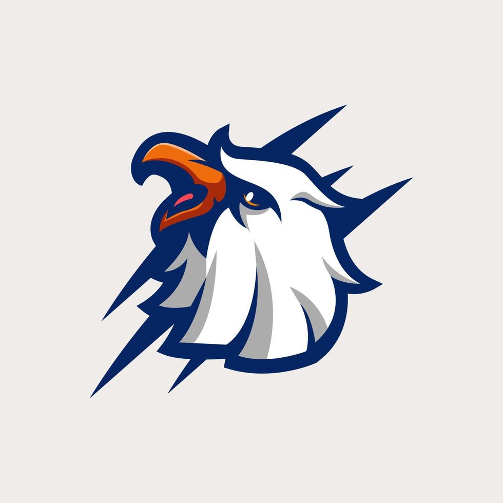 Illustration of eagle screaming with claws background vector
