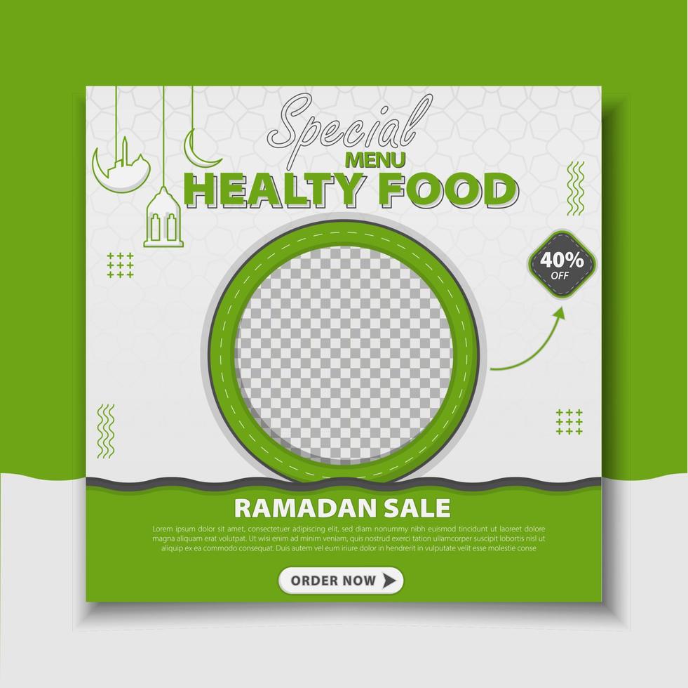 Vector illustration Template Eid Mubarak social media post