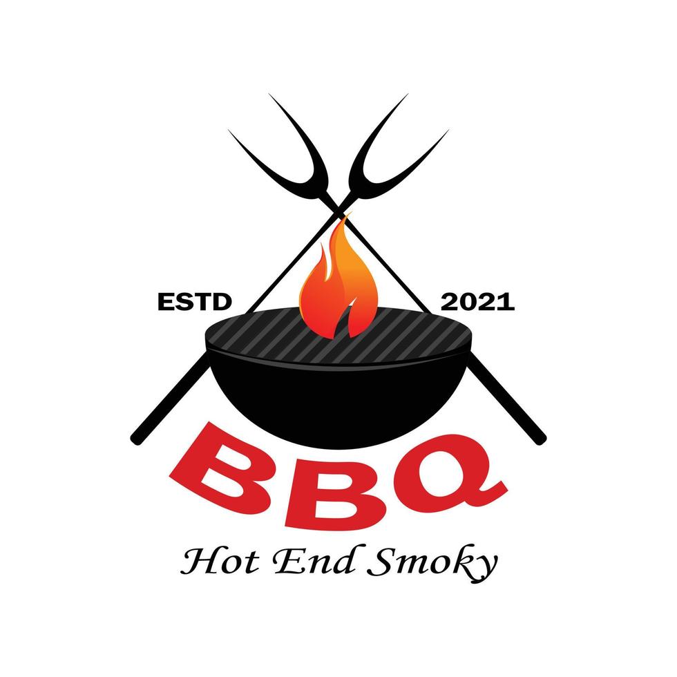 vector illustration of a barbecue grill in a classic style, great for labrel stickers etc