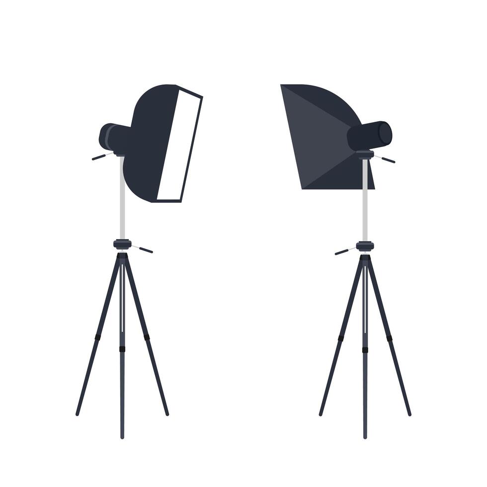 Studio Photo Ring Light isolated on the white background vector
