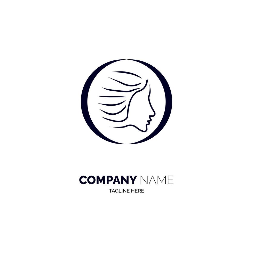 face logo template design vector for brand or company and other