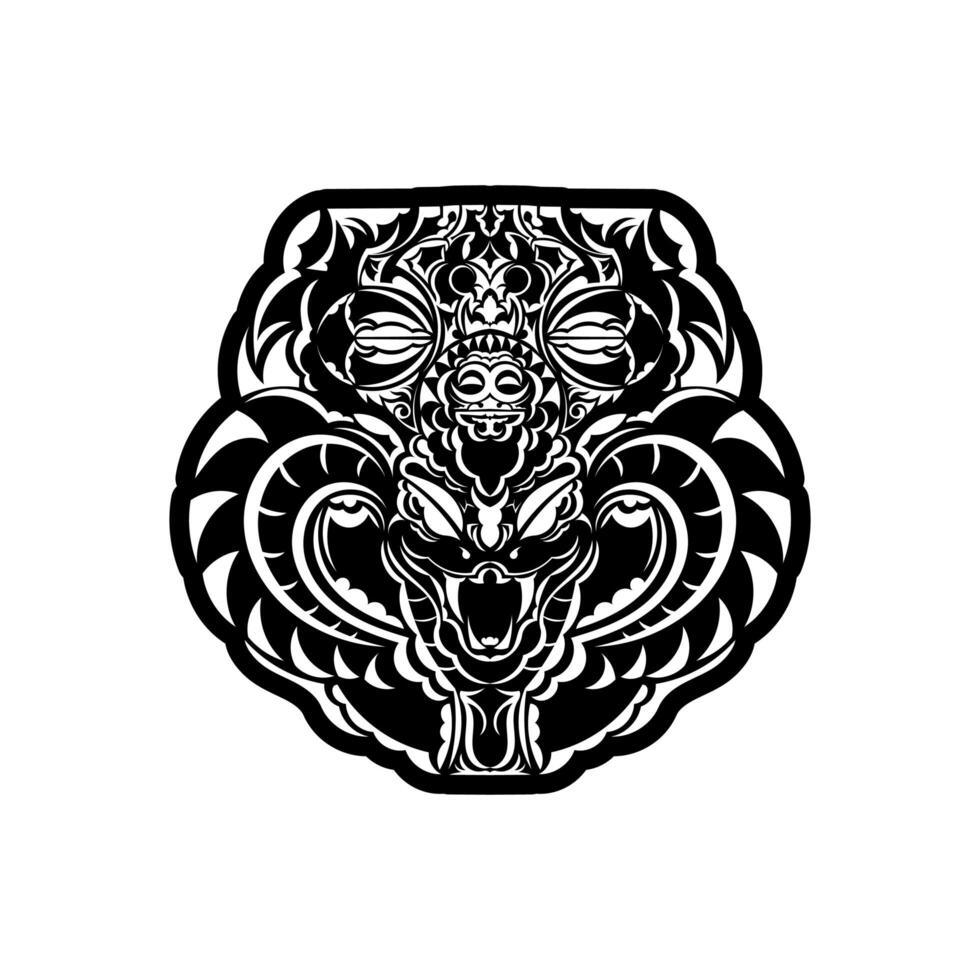 A tribal style tattoo design on a white background vector