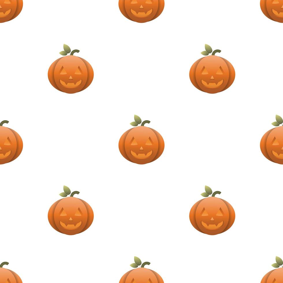 Pumpkin seamless pattern on a white background. Bright seamless food pattern. Suitable for packaging, backgrounds, cards and textiles. vector