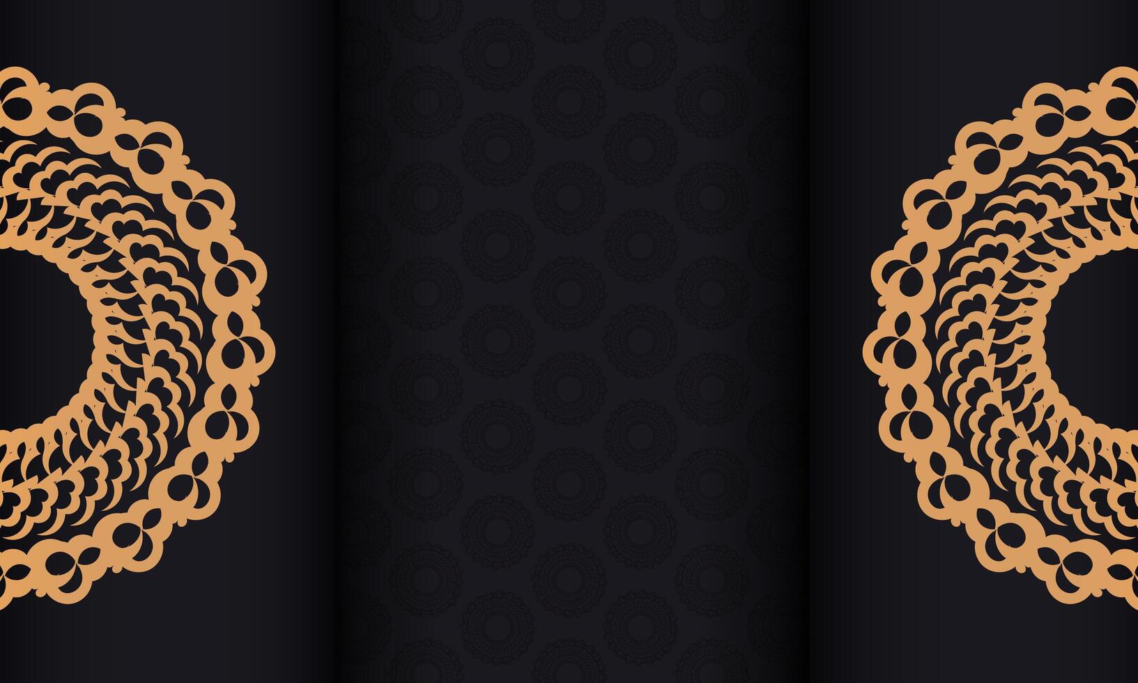 Dark luxury background with abstract ornament. Elegant and classic elements. vector
