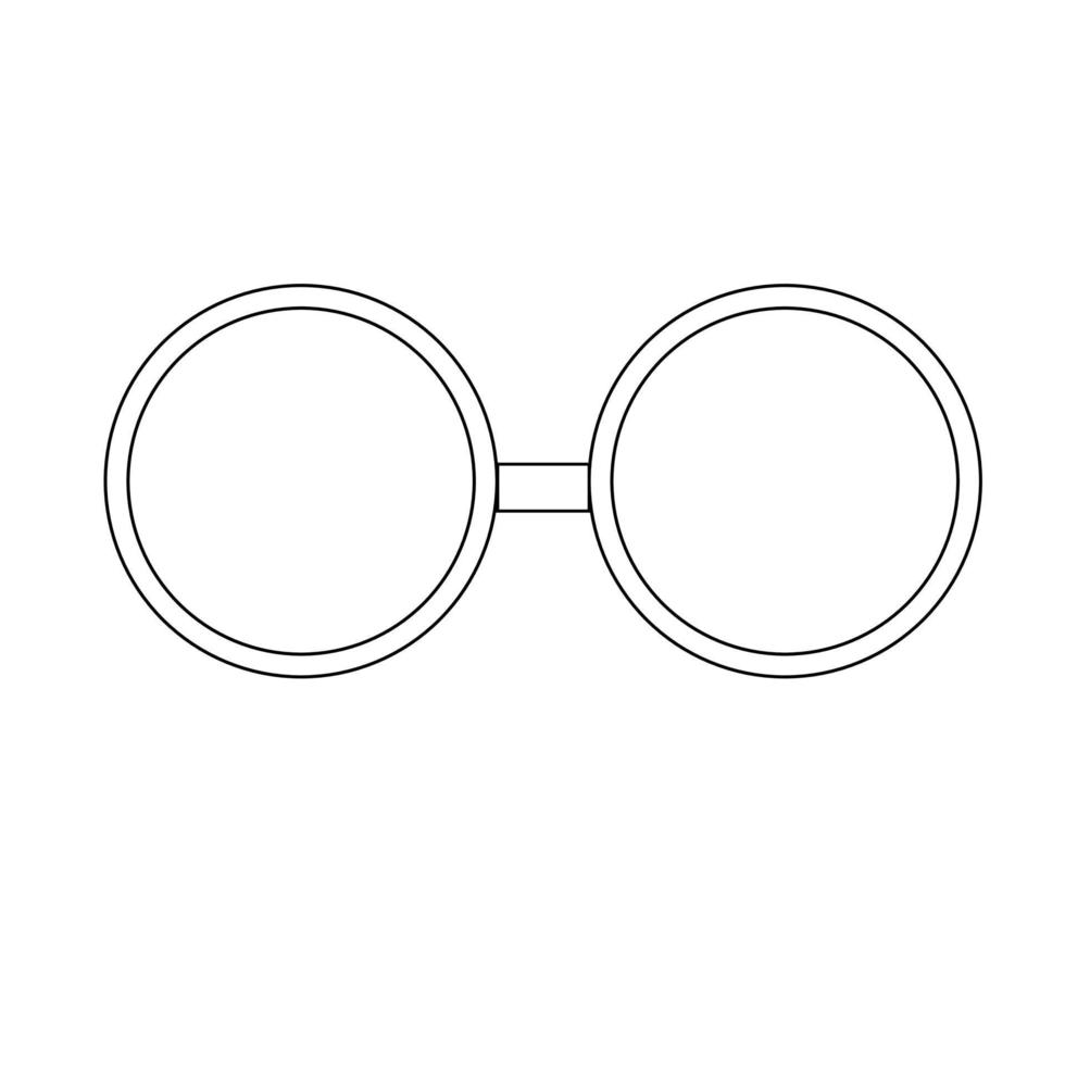 Goggles icon vector. Spectacles diagram. vector