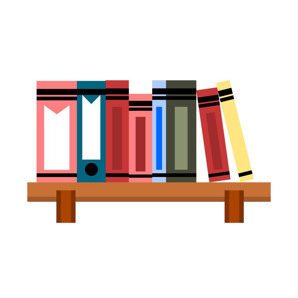 icono de vector de estante de libro