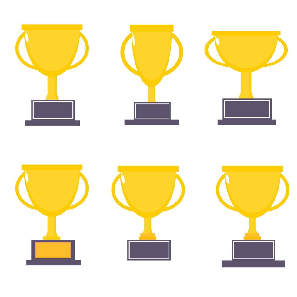 Trophy vector icon set