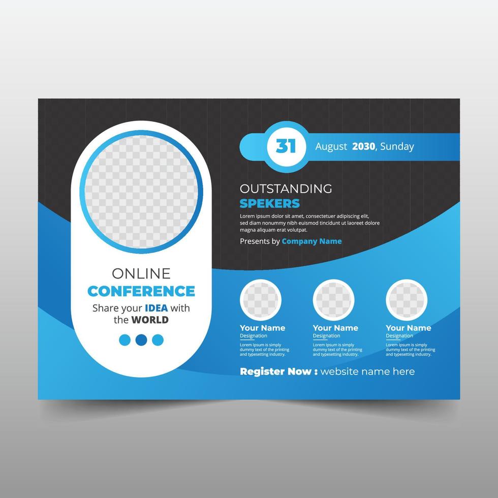 Creative Corporate Business Conference Flyer Brochure Template vector