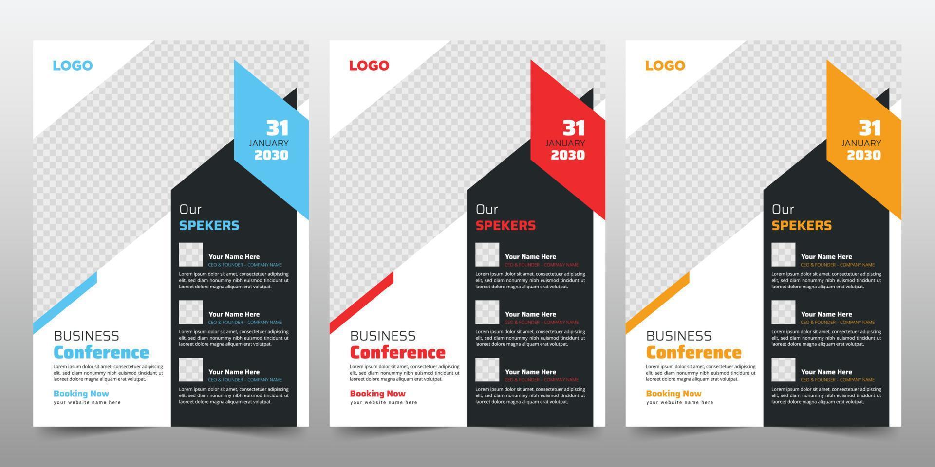 Creative Corporate Business Conference Flyer Brochure Template vector