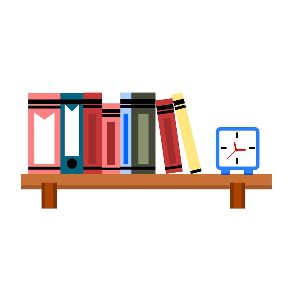 icono de vector de estante de libro