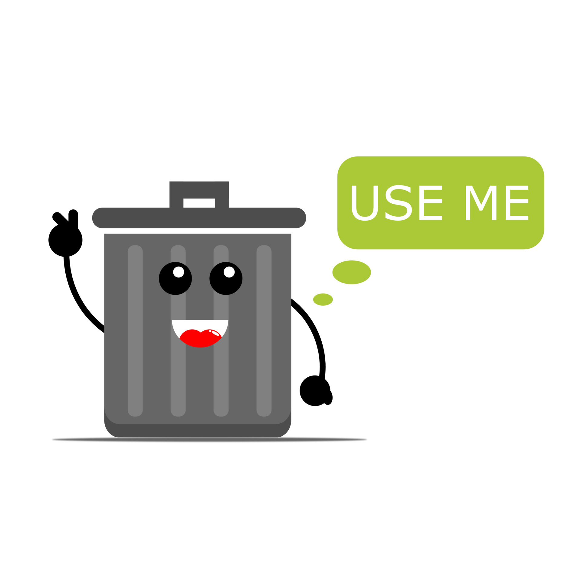 Throw garbage in dustbin concept 5017729 Vector Art at Vecteezy