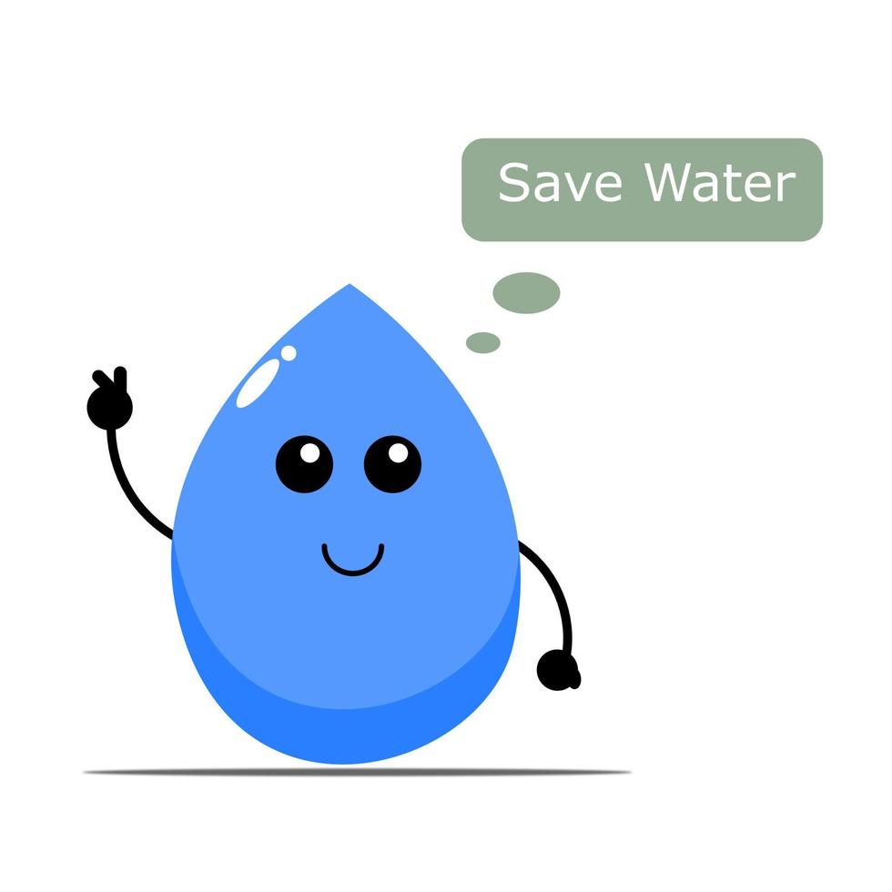 Cartoon on save water concept vector