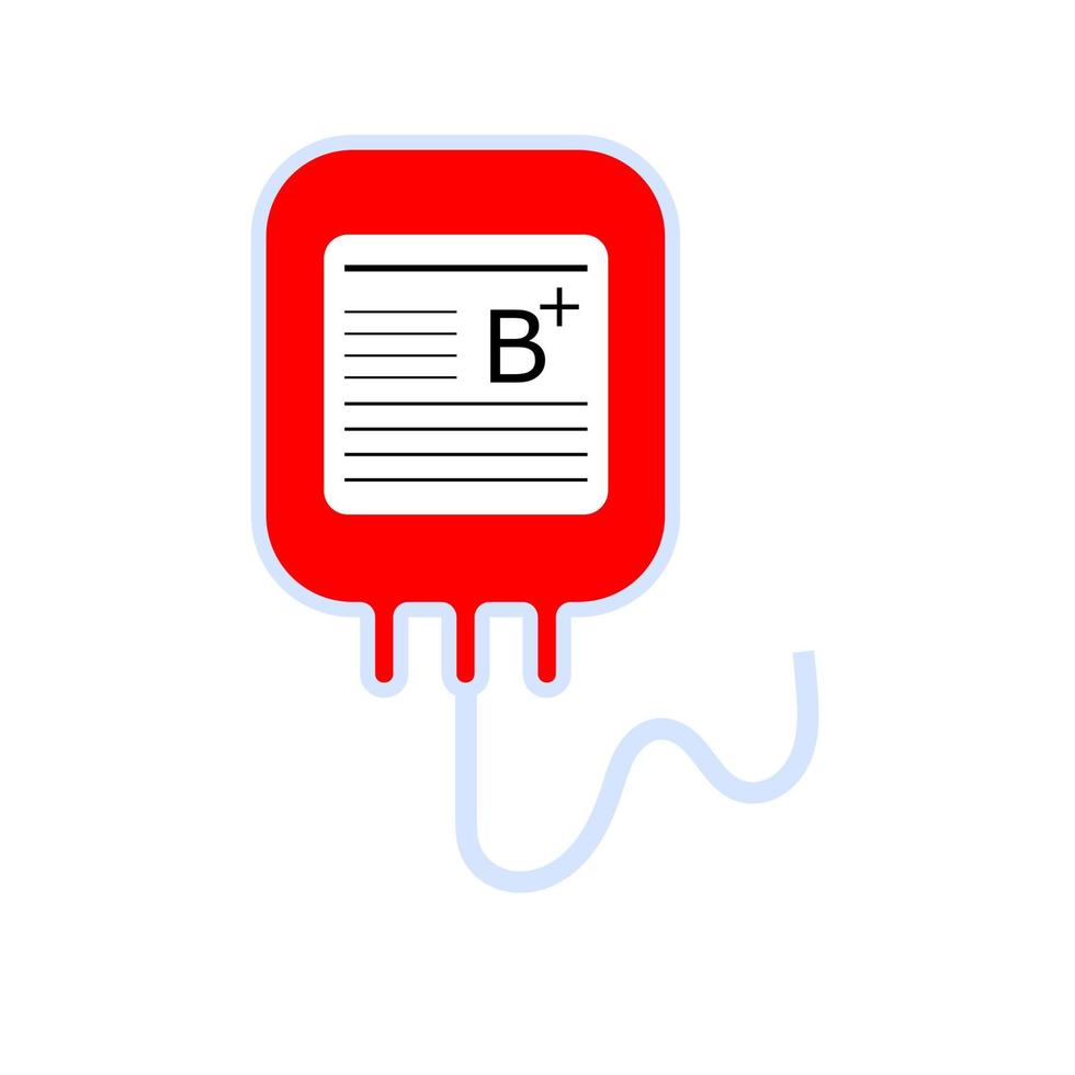 Blood pouch vector icon