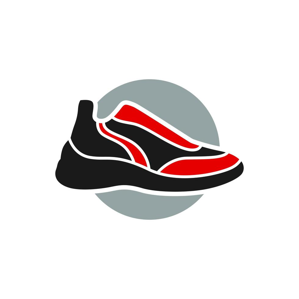 logotipo de zapatilla de deporte moderna vector