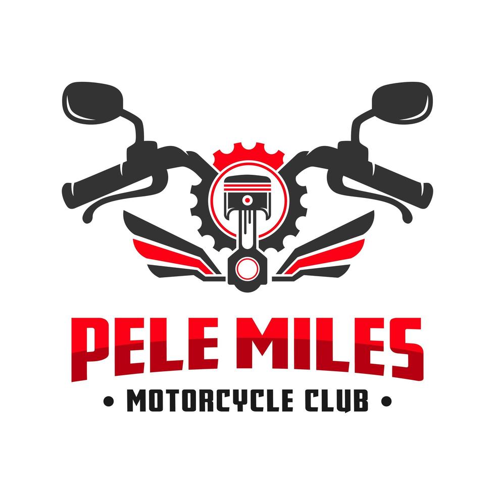 Motorcycle club community logo design vector
