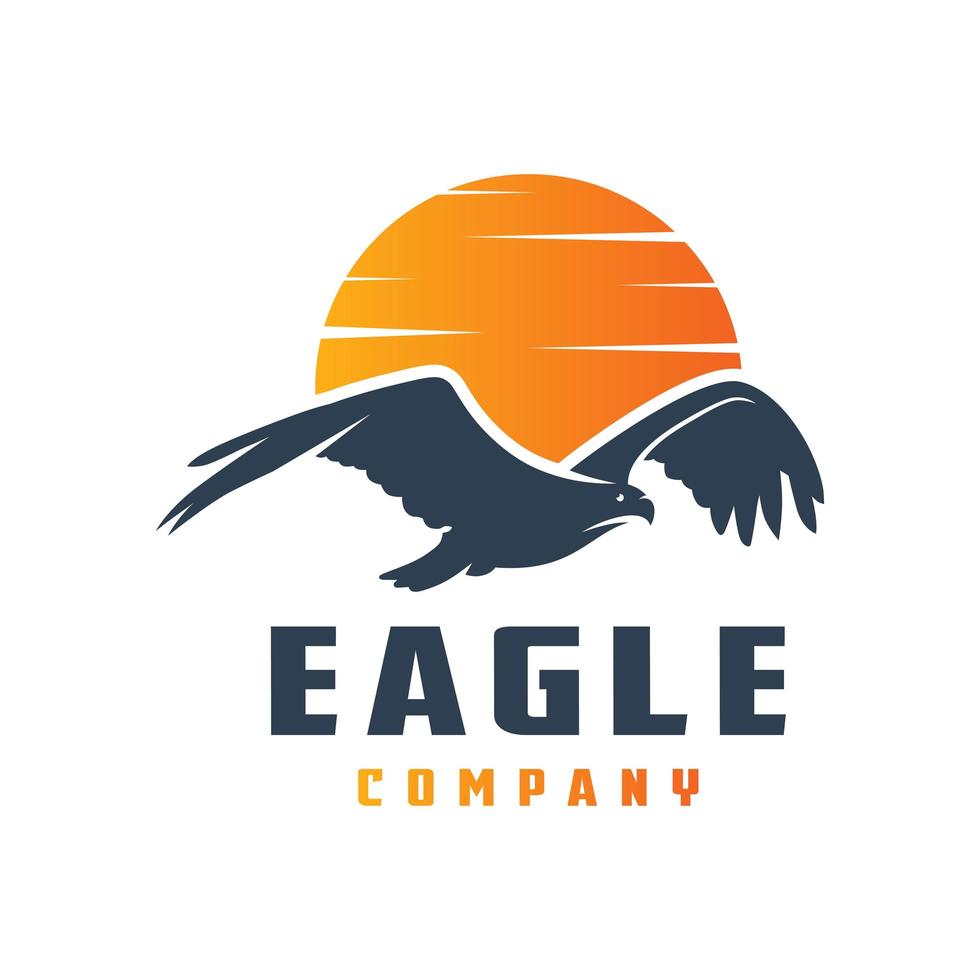 Flying eagle logo design vector