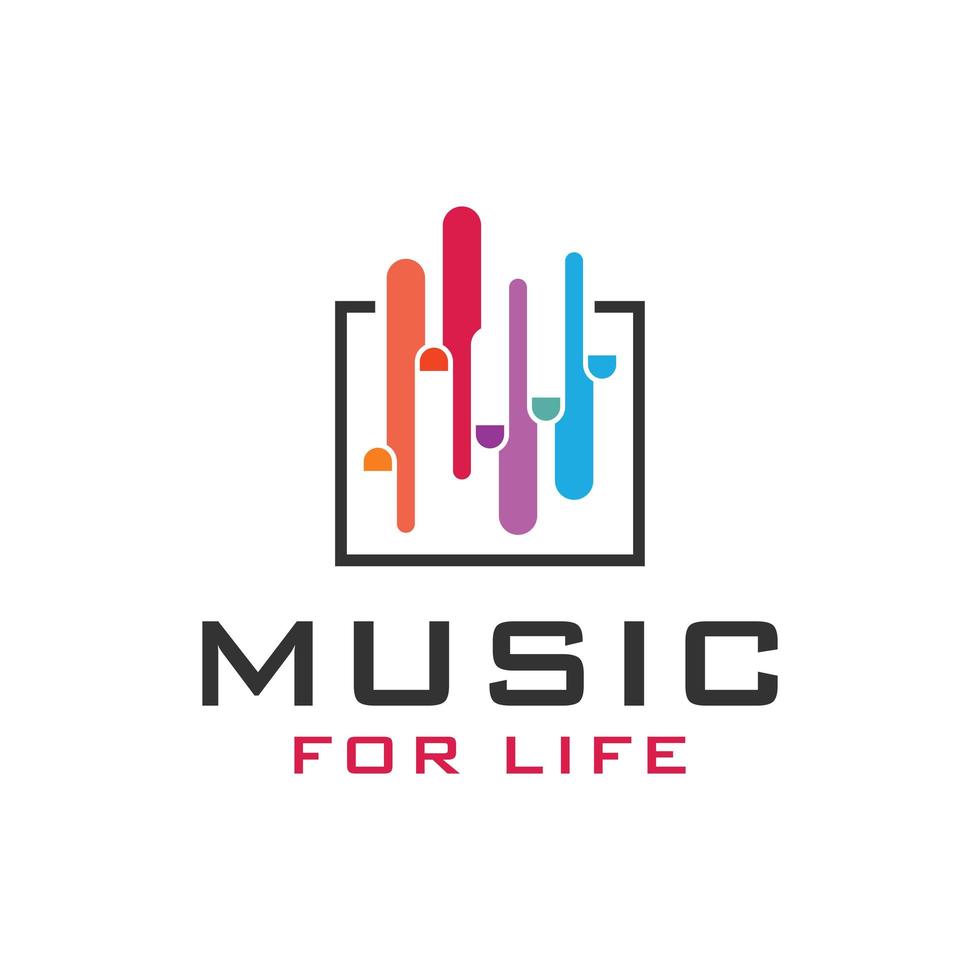 modern music entertainment logo vector