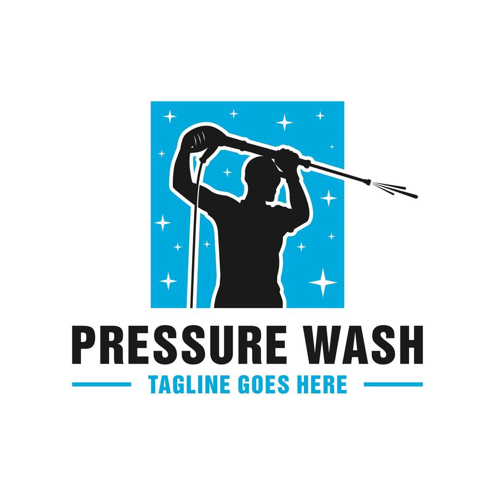 high pressure washing pipe logo vector