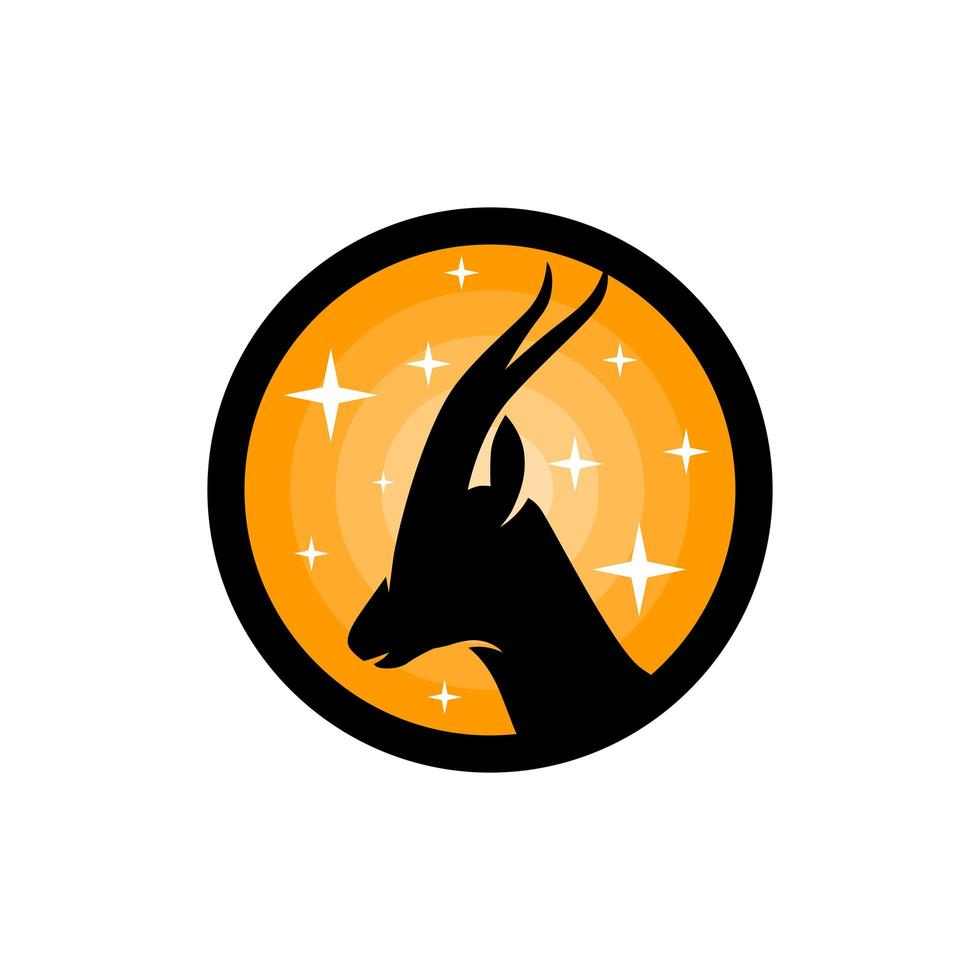 Deer animal head logo vector