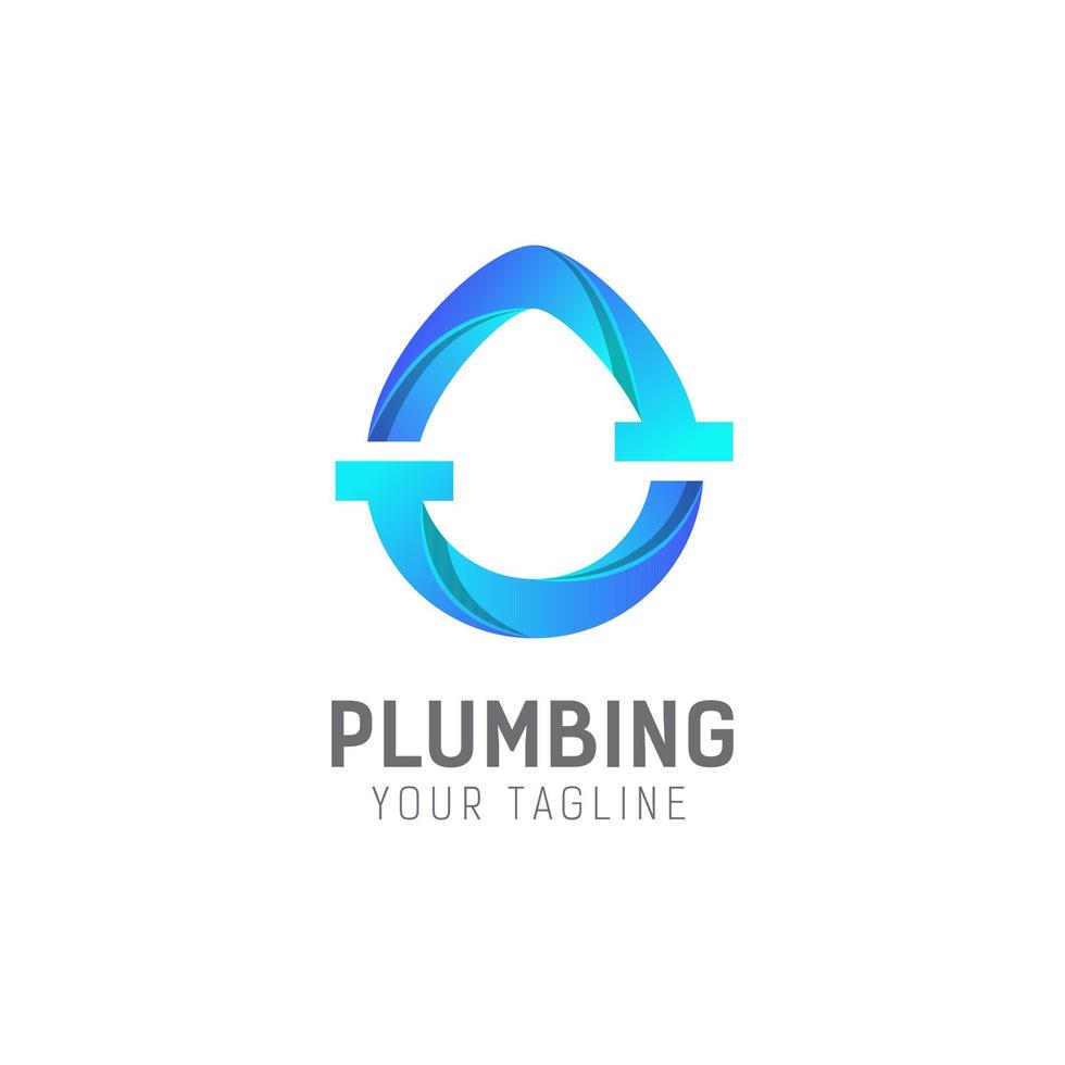 Plumbing logo design template vector