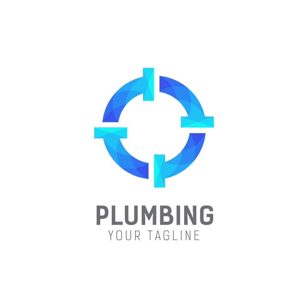 Plumbing logo design template vector