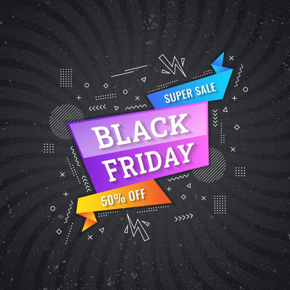 black friday sale concept design template vector