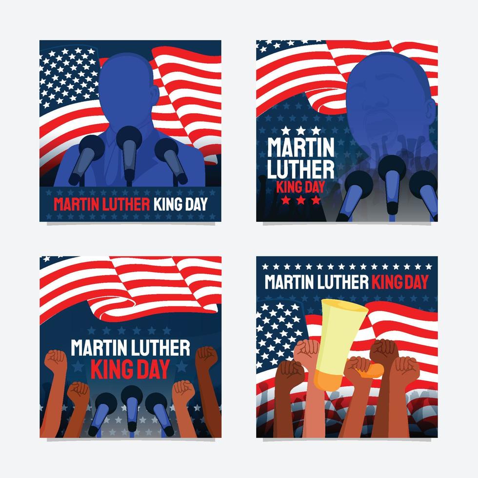 Martin Luther King Day Social Media Post vector