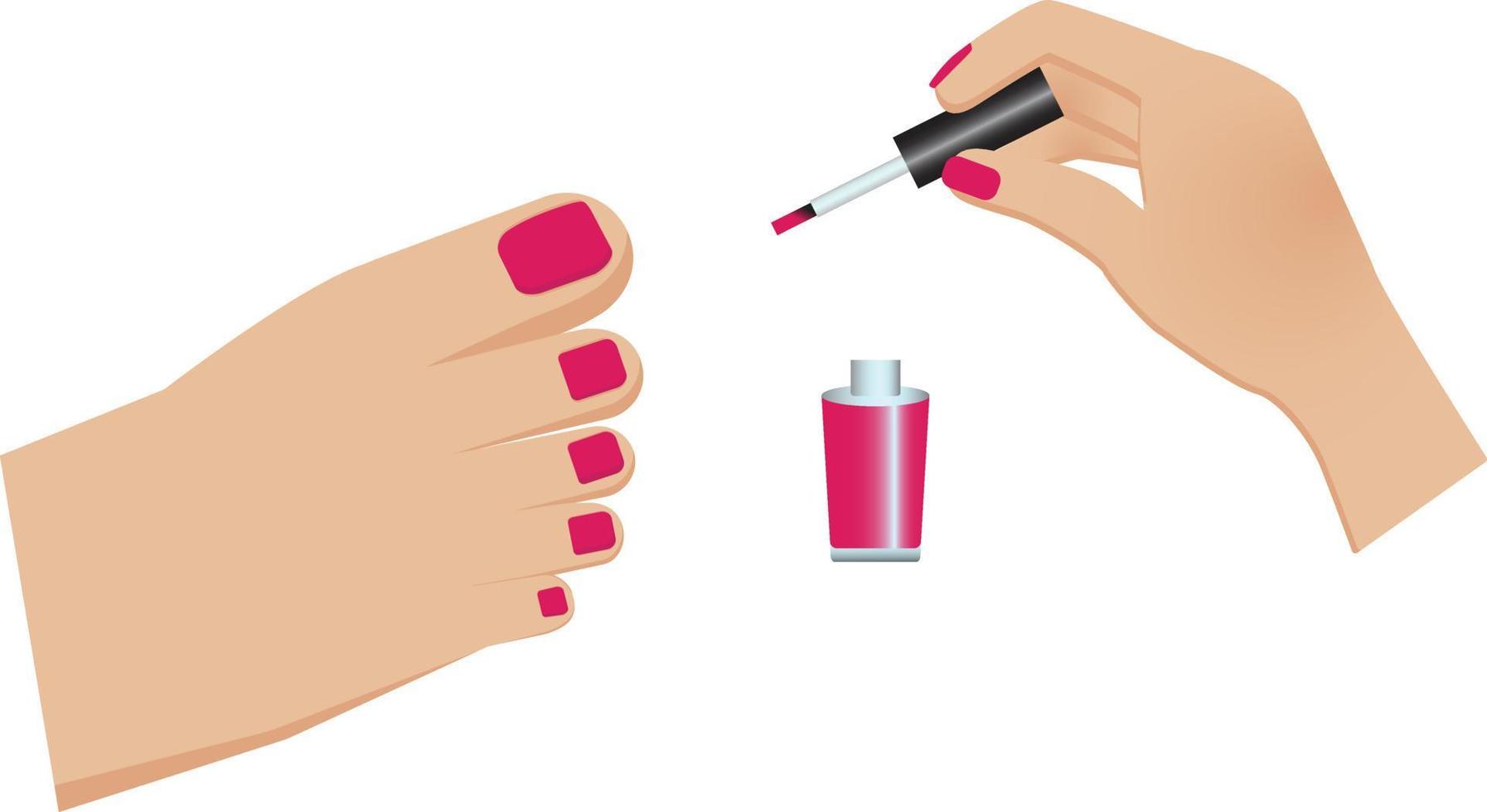 Vector illustration for design of pedicure