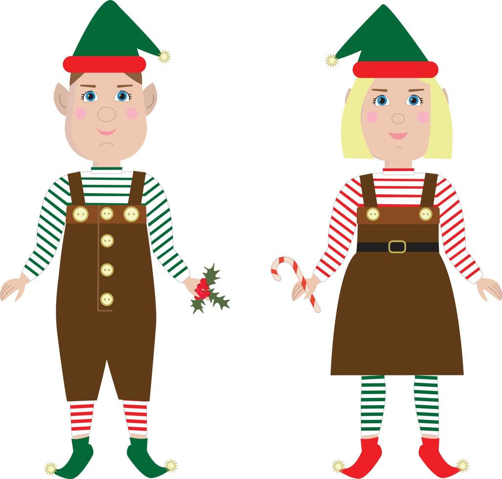 Vector illustration for design of cristmas elves